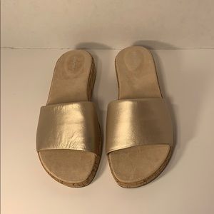 Easy Spirit Shoes - New Sz 8.5 W Blush Bronze Leather Sandal Slides Easy Spirit Shoes - New Sz 8.5 W Blush Bronze Leather Sandal Slides
